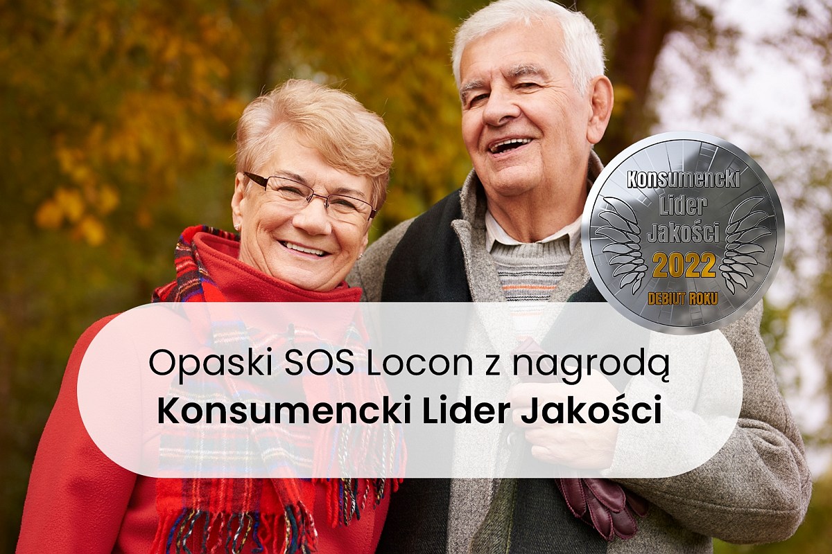 Opaski SOS dla seniorów marki Locon z nagrodą Konsumencki Lider Jakości 2022 w kategorii Debiut Roku