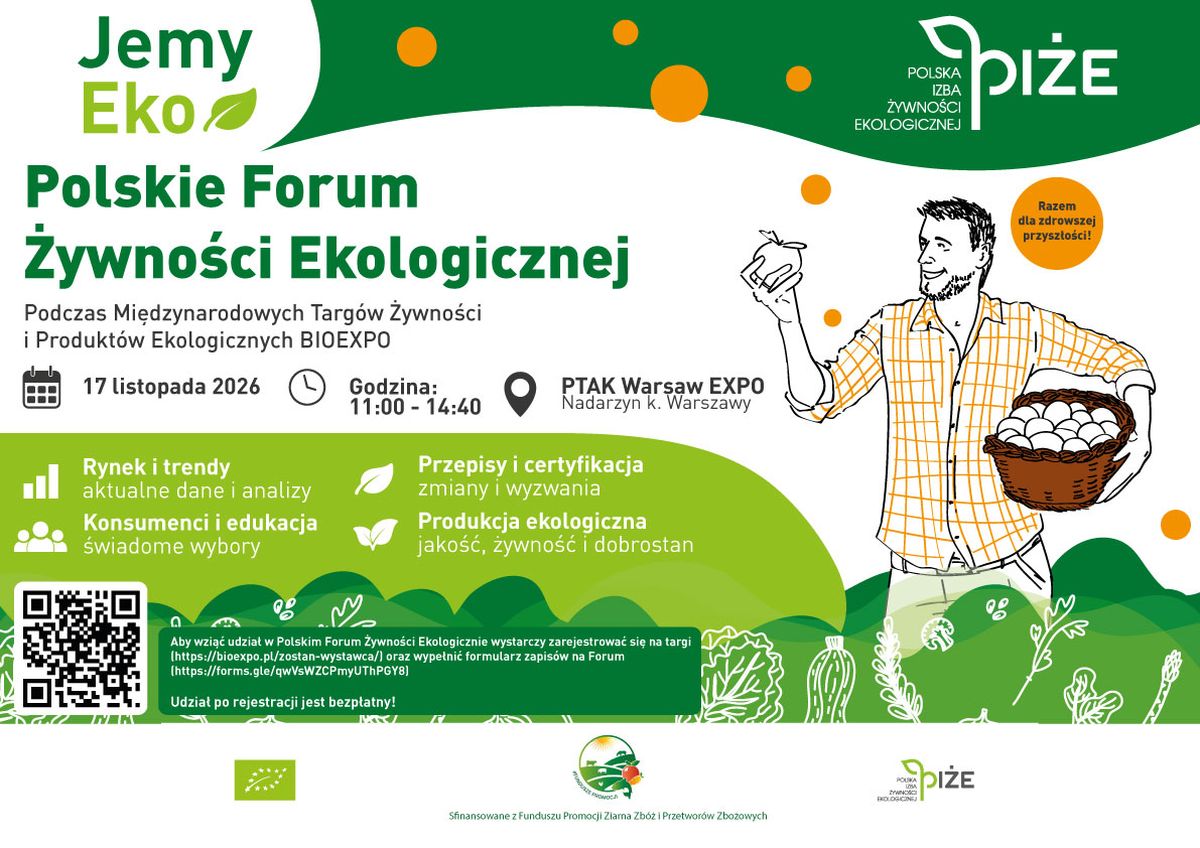Polskie Forum Żywności Ekologicznej 2026 – wiedza i rozmowa o przyszłości BIO